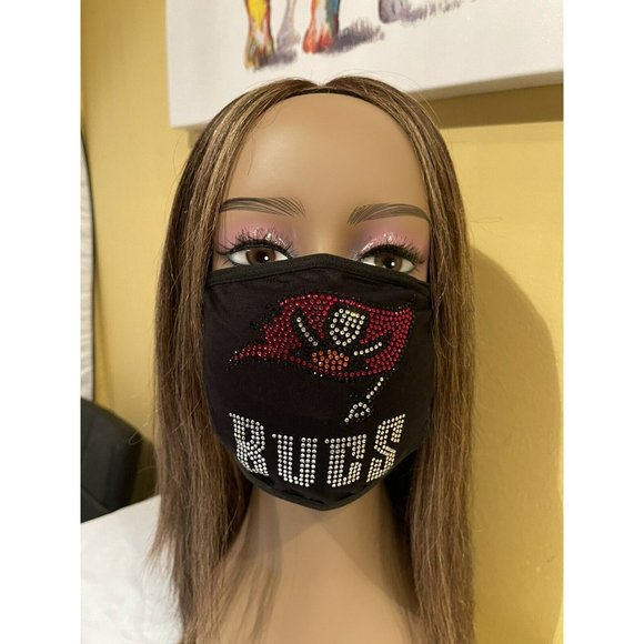 Tampa Bay Buccaneers Rhinestone Bling Face Mask - Picture 8 of 9